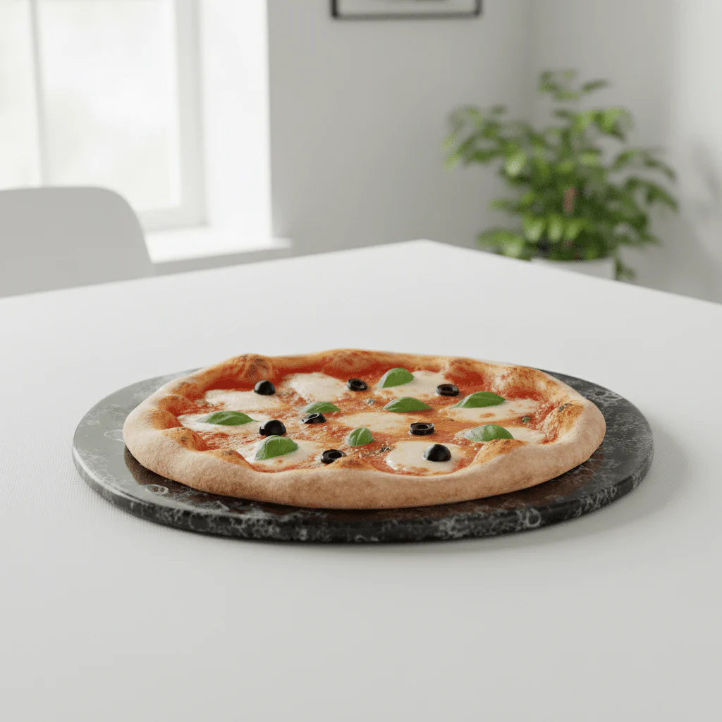 Hygge Black Marble Effect Pizza Plate - Image 3