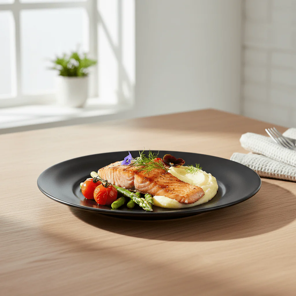 Hygge Black Stoneware Dinner Plate - Image 10