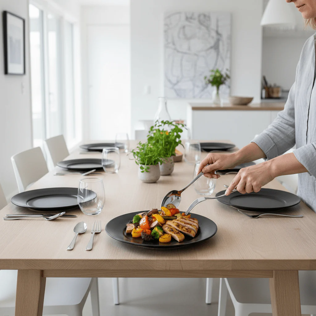 Hygge Black Stoneware Dinner Plate - Image 11