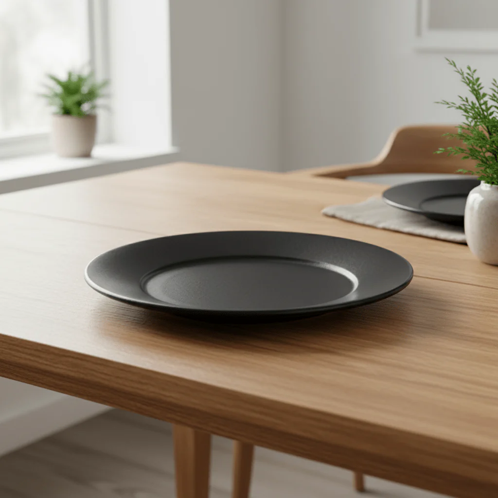 Hygge Black Stoneware Dinner Plate - Image 8