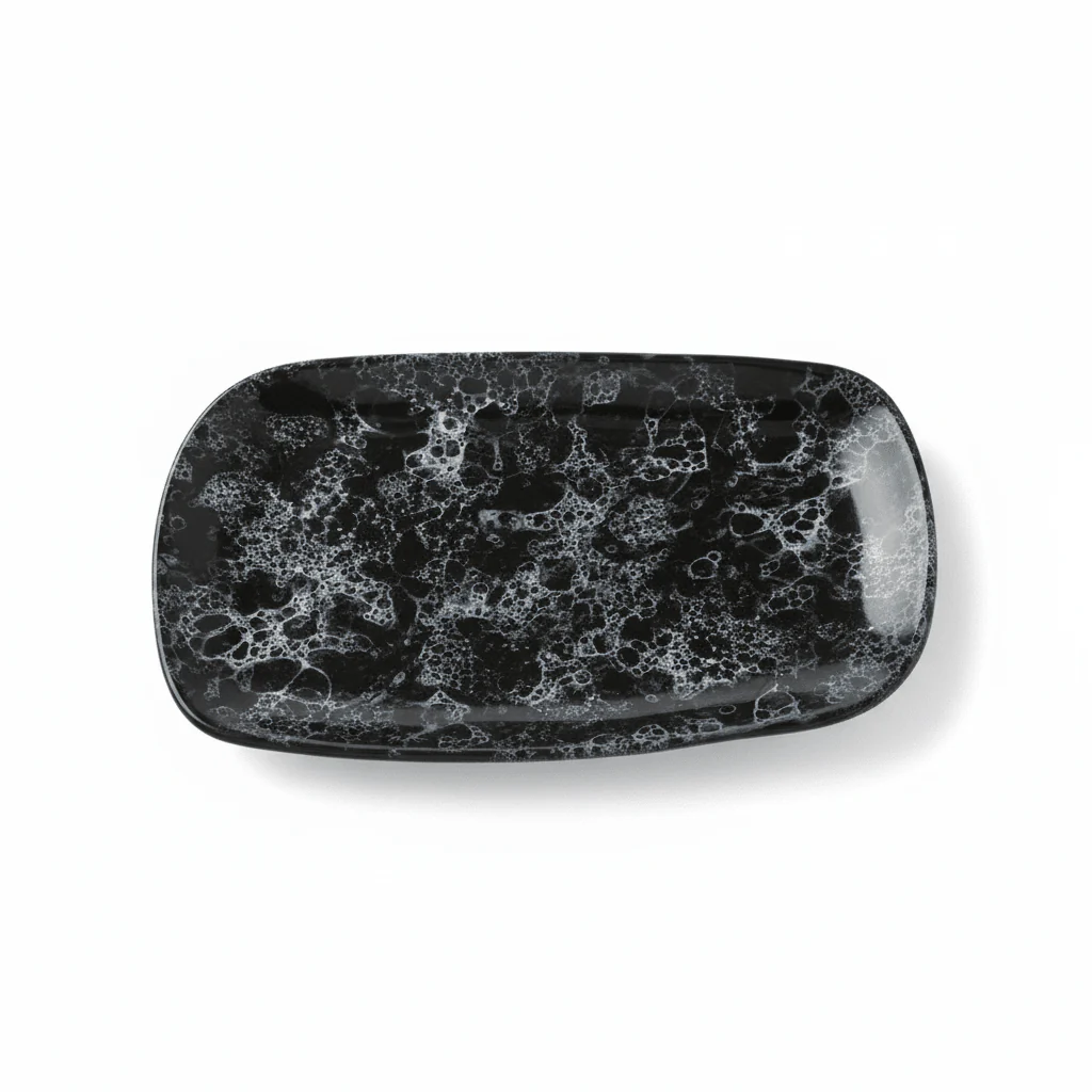 Hygge Large Black Marble Effect Serving - Image 8