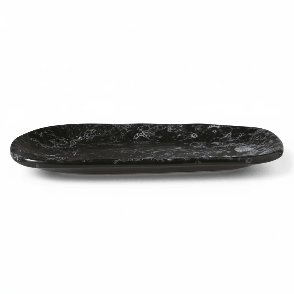 Hygge Small Black Marble Effect Serving