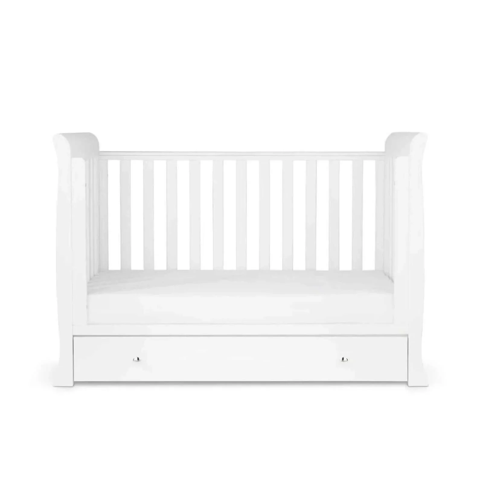 Ickle Bubba Snowdon Mini Cot Bed White - Fibre Mattress - Image 6