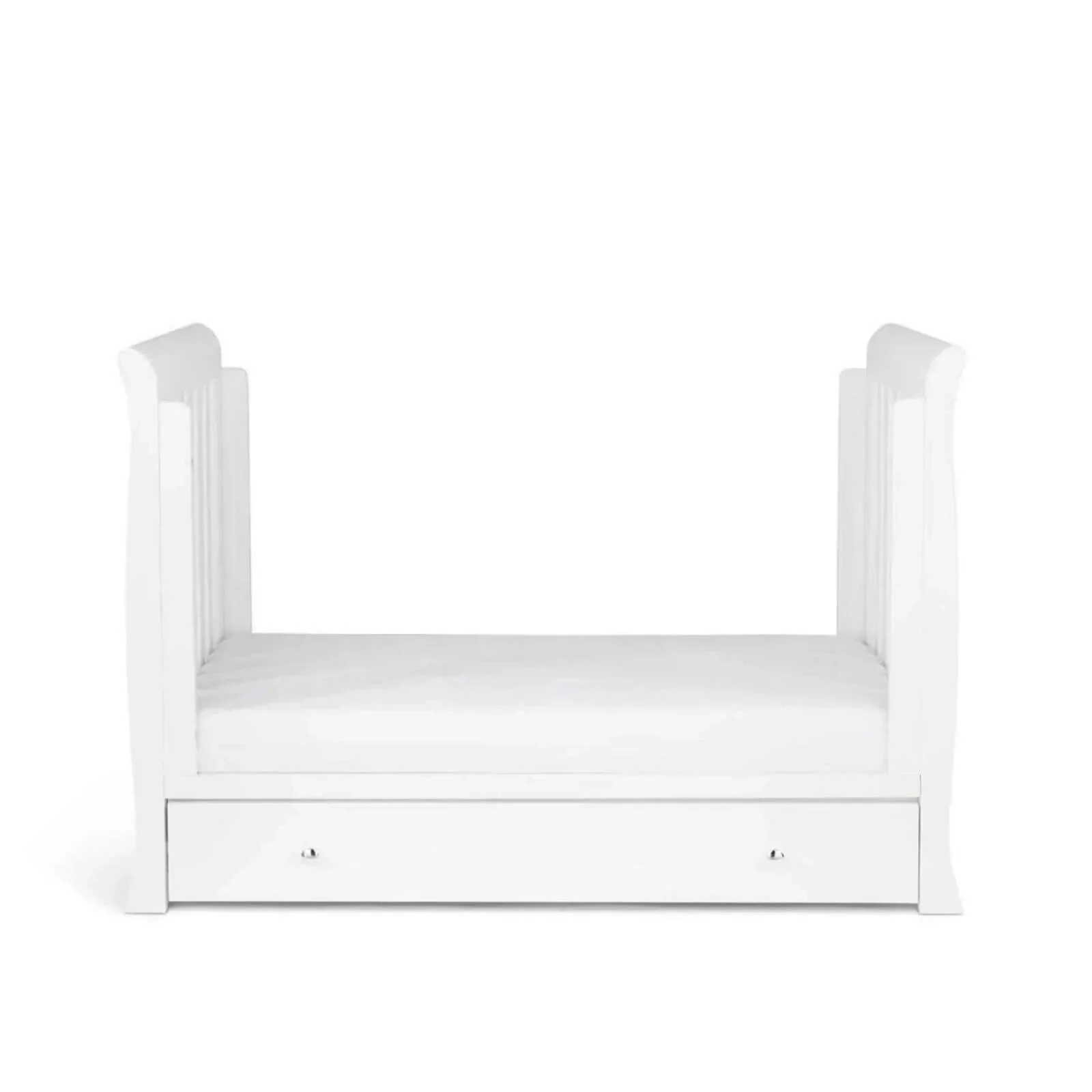 Ickle Bubba Snowdon Mini Cot Bed White - Fibre Mattress - Image 7