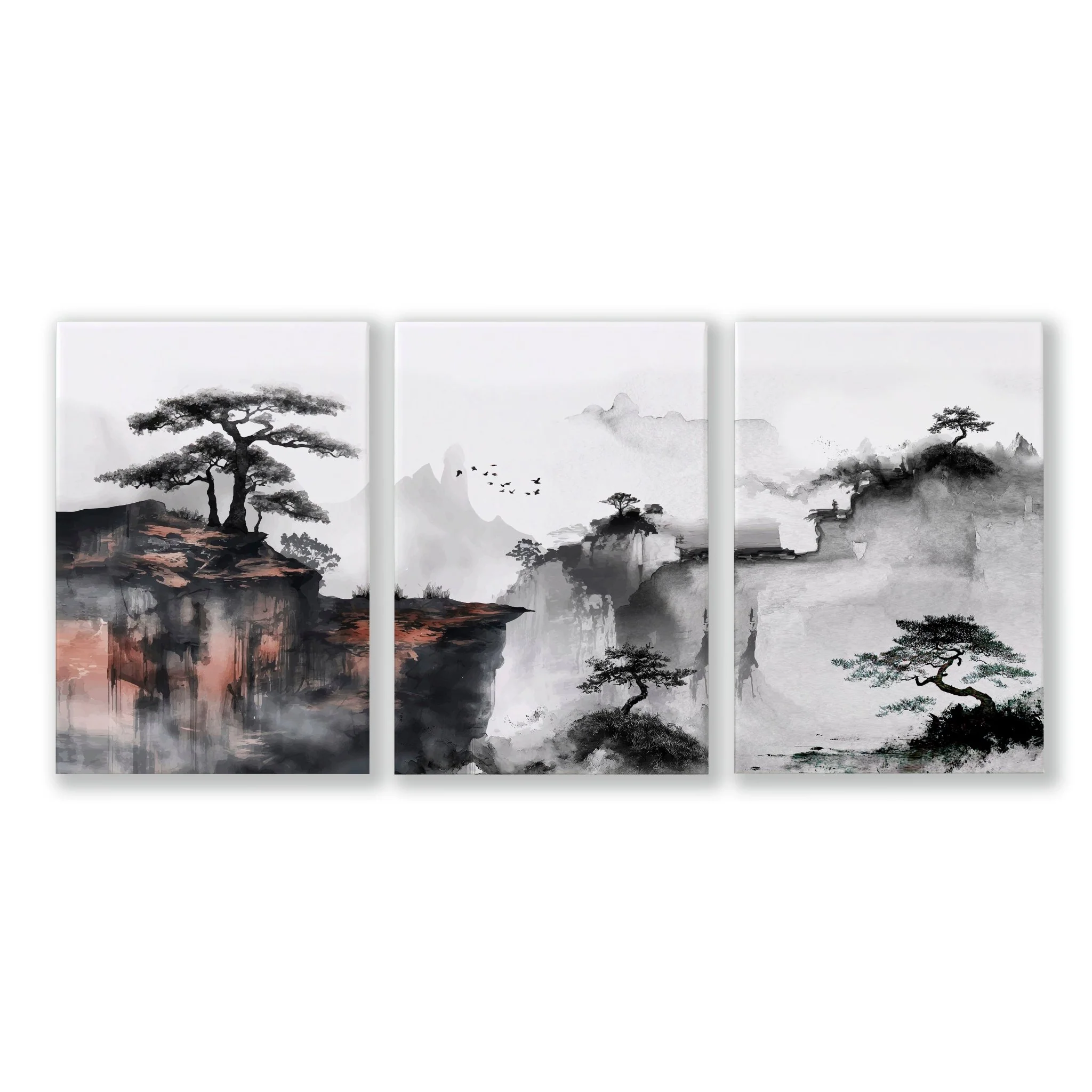 Ideas For Bedroom Wall Art | Set of 3 Asian Inspired Wall art Prints - Image 14