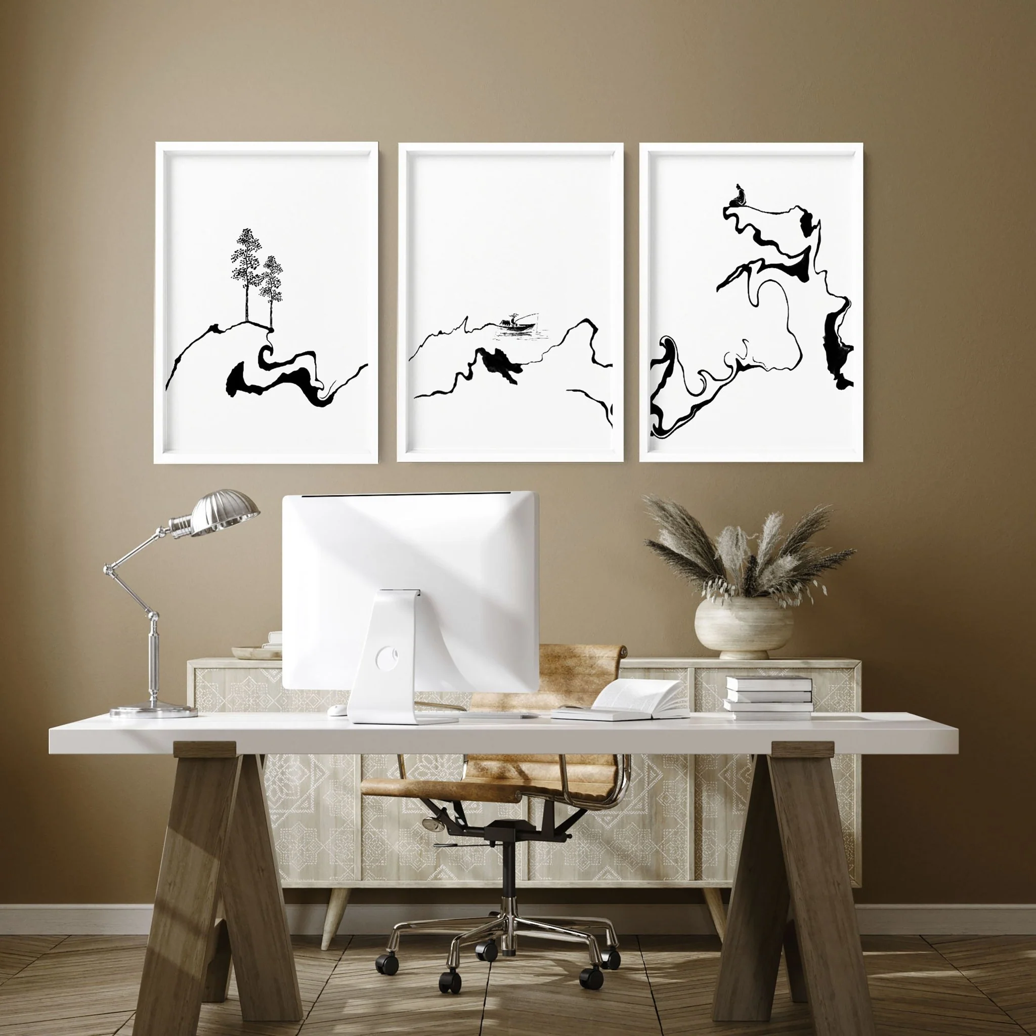 Ideas For Office Wall Decor | Set of 3 wall art prints - Image 2