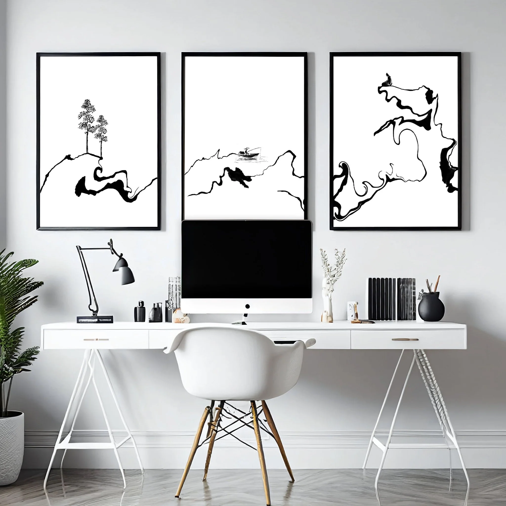 Ideas For Office Wall Decor | Set of 3 wall art prints - Image 3