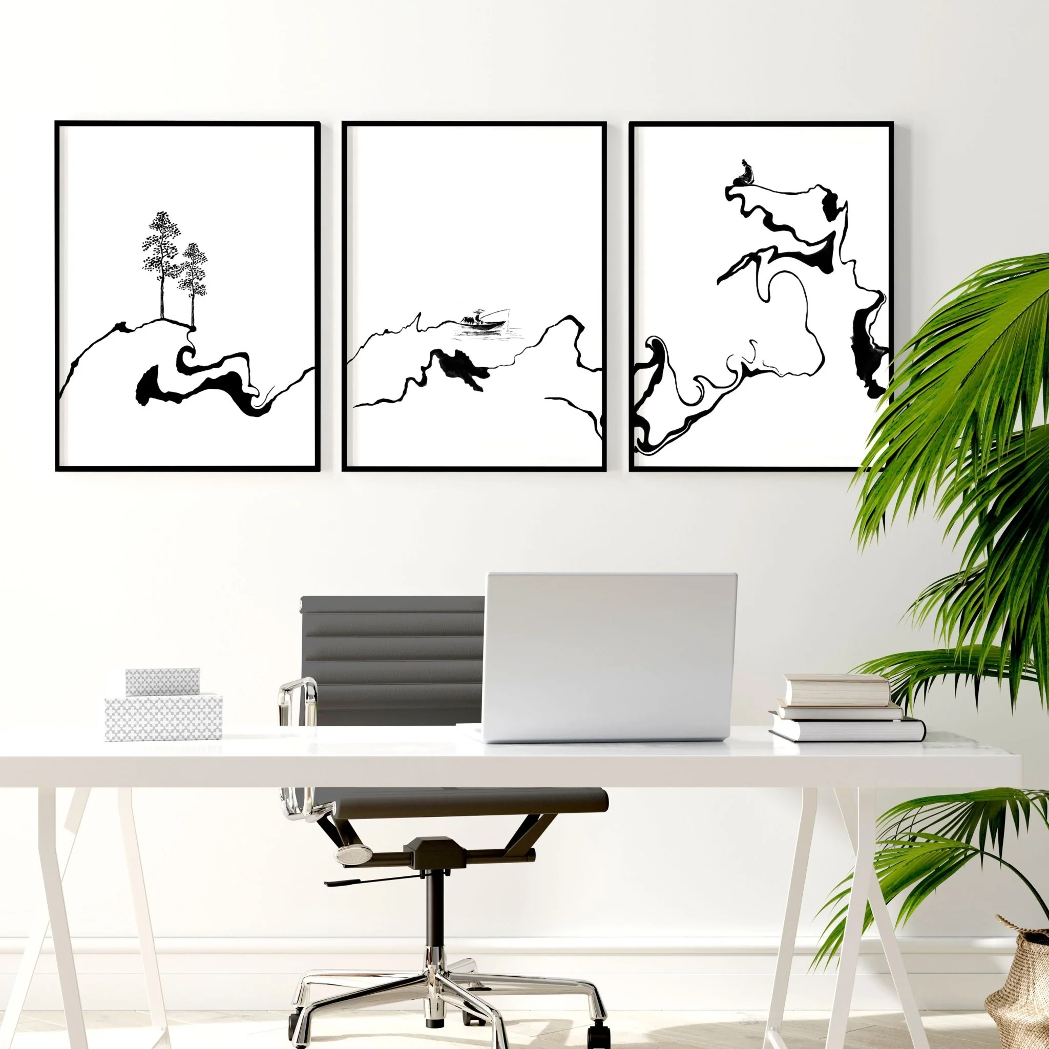 Ideas For Office Wall Decor | Set of 3 wall art prints - Image 5