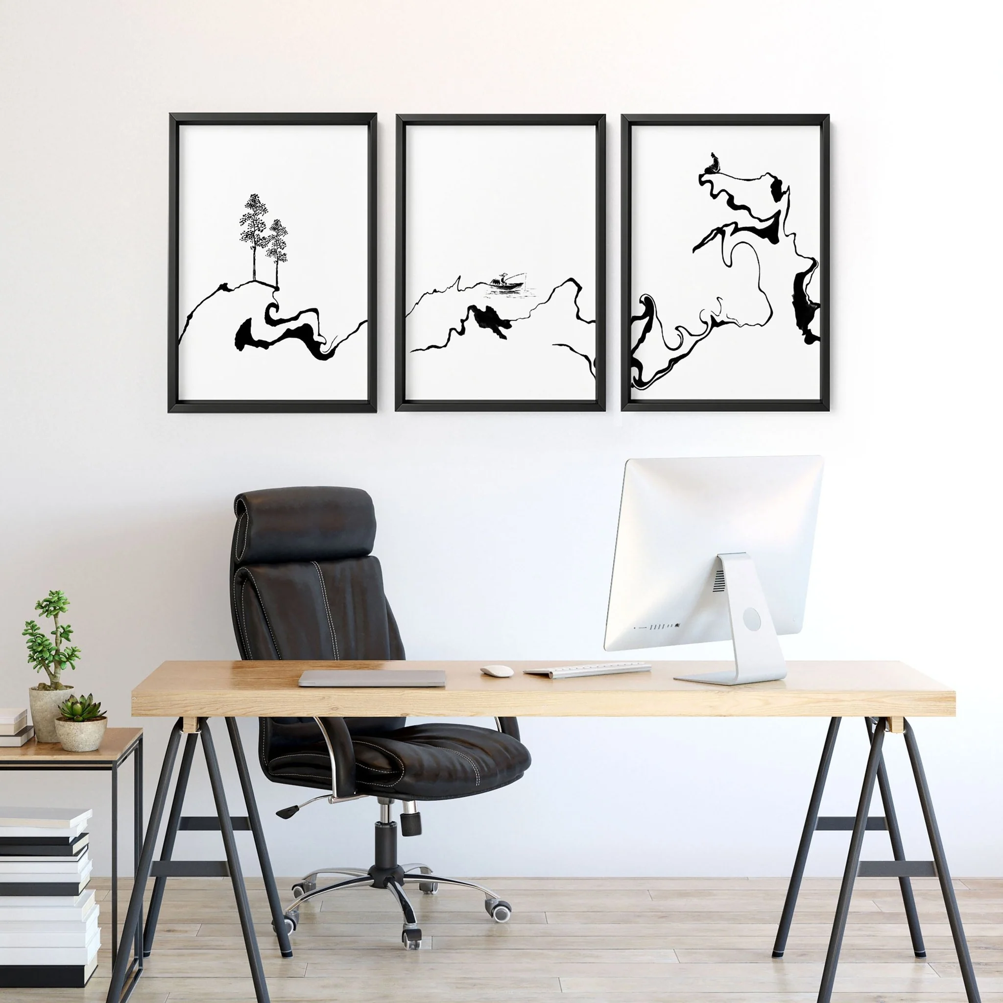 Ideas For Office Wall Decor | Set of 3 wall art prints - Image 7