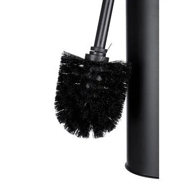 Indy Matt Black Square Design Toilet Brush Holder - Image 9