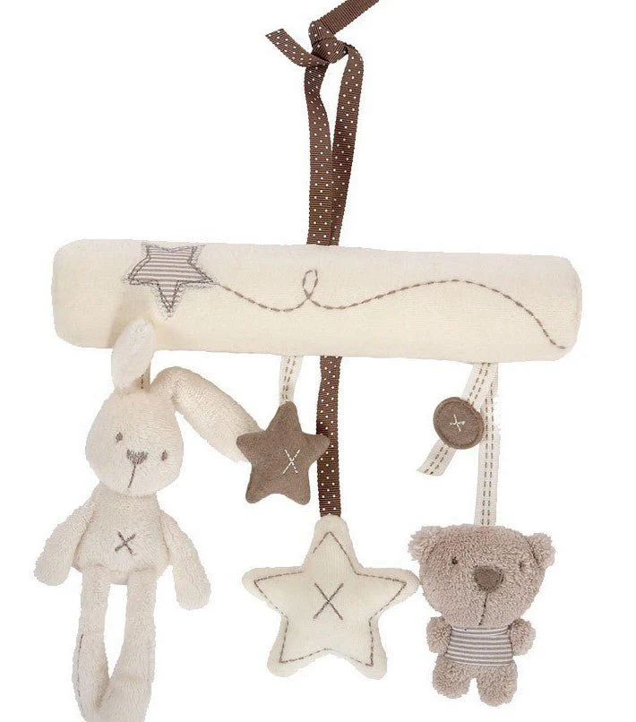 Infant Toddler Rattles Toys for Baby Stroller Crib Soft Rabbit Bear Style Pram Hanging Toys Plush Appease Doll Bed Accessories - Image 2