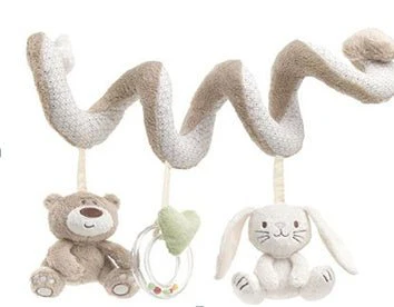 Infant Toddler Rattles Toys for Baby Stroller Crib Soft Rabbit Bear Style Pram Hanging Toys Plush Appease Doll Bed Accessories - Image 5