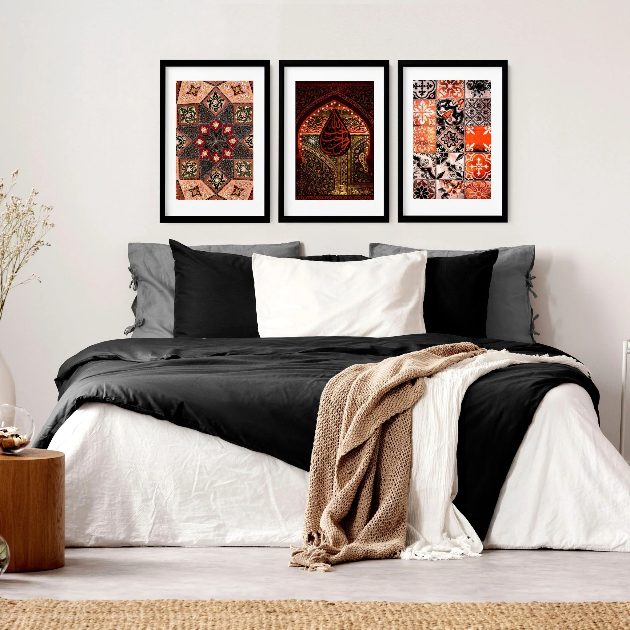 Islamic geometry patterns | set of 3 Bedroom wall art - Image 2