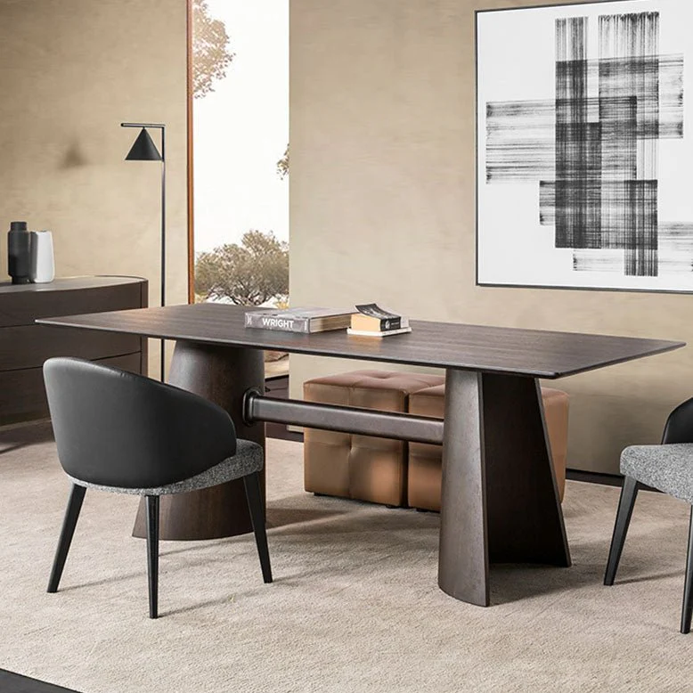 Italian Retro Dining Table, Solid Wood - Image 2