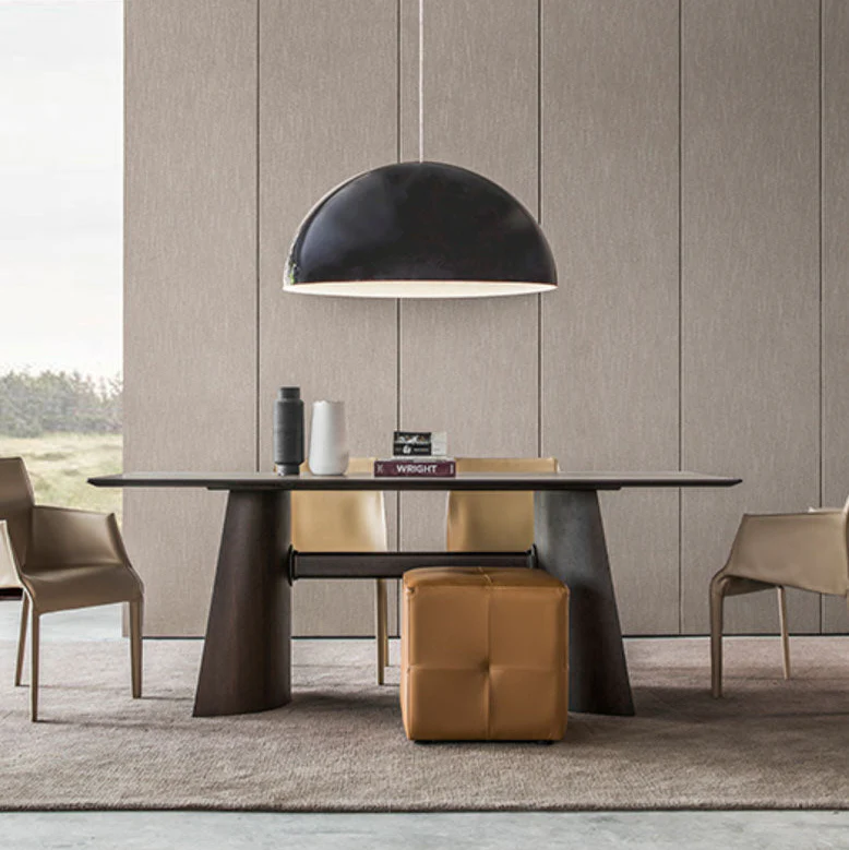 Italian Retro Dining Table, Solid Wood - Image 4