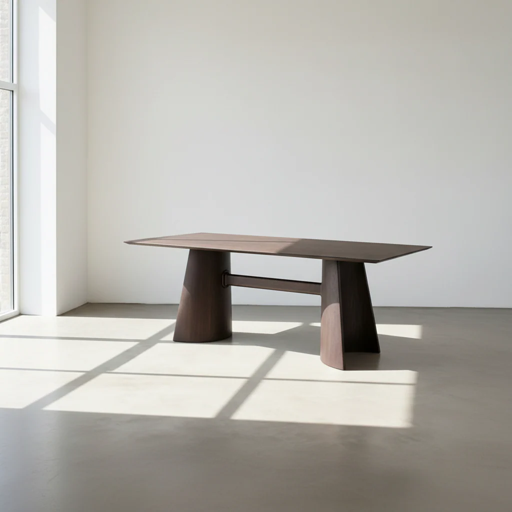 Italian Retro Dining Table, Solid Wood - Image 6
