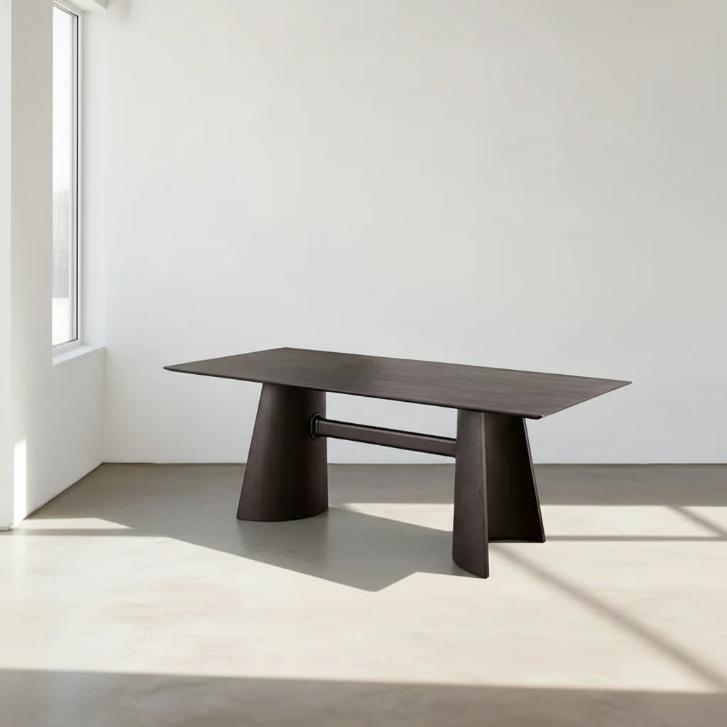 Italian Retro Dining Table, Solid Wood - Image 7