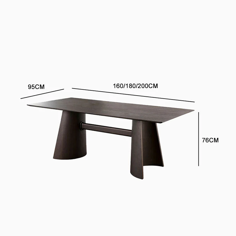 Italian Retro Dining Table, Solid Wood - Image 8