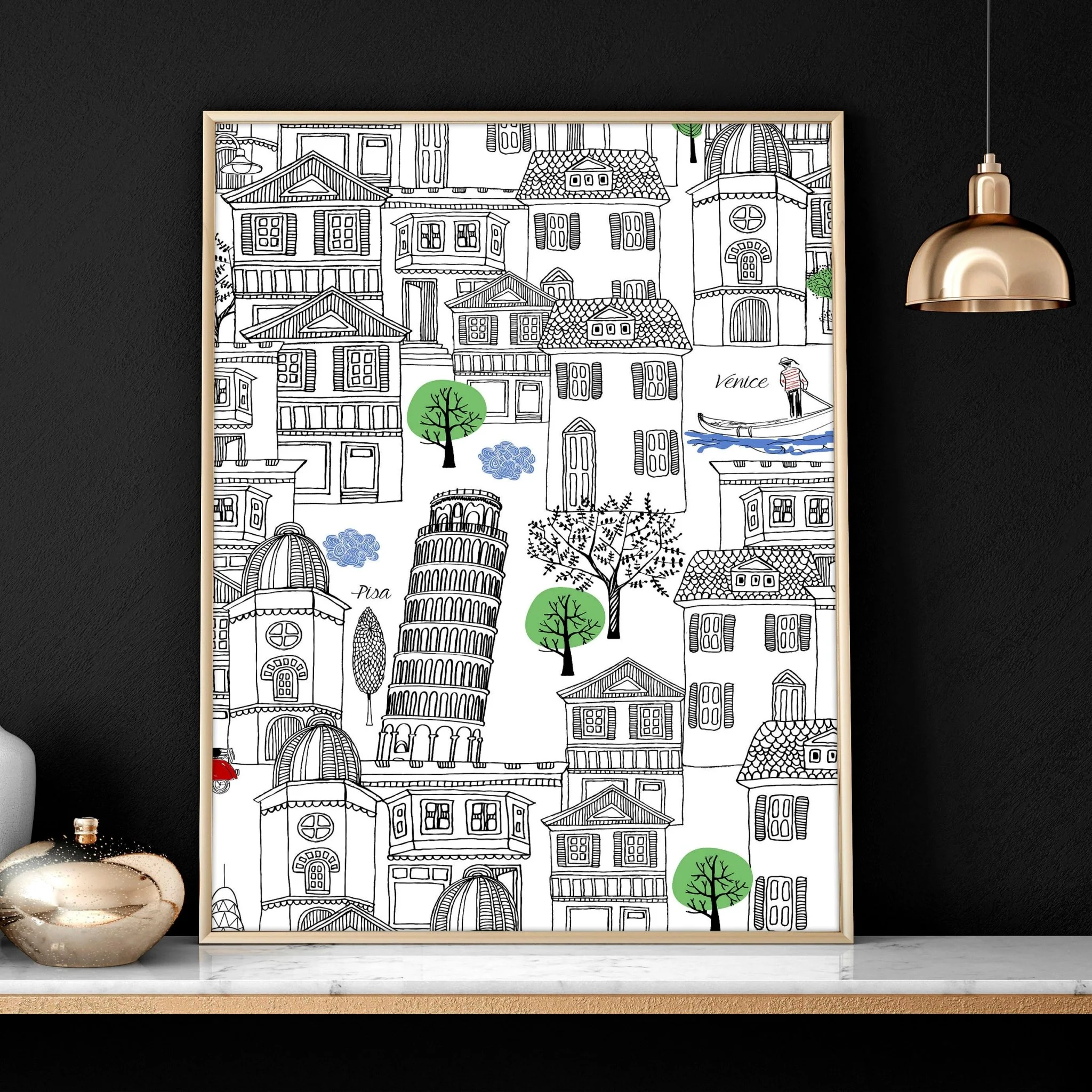 Italy print wall art | set of 2 travel posters - Image 7