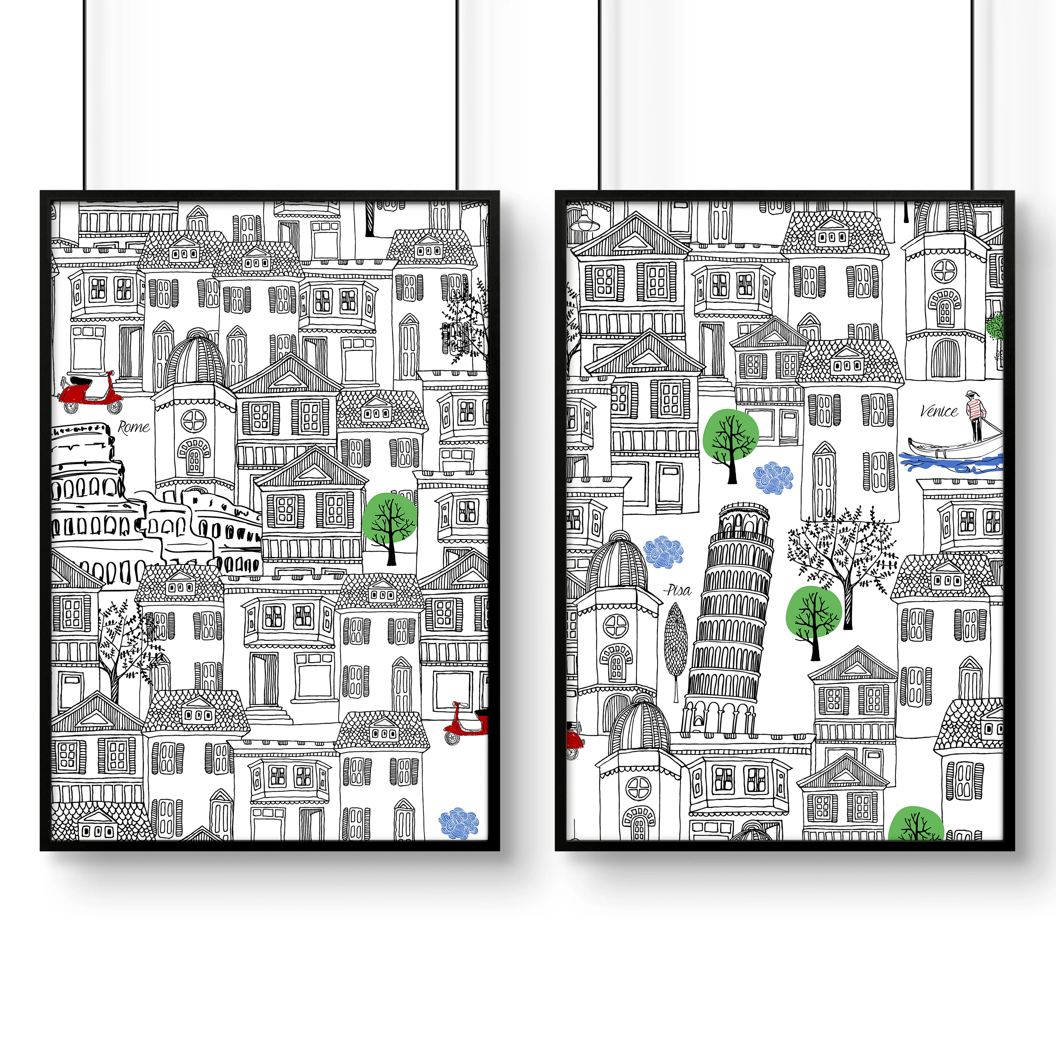 Italy print wall art | set of 2 travel posters - Image 8