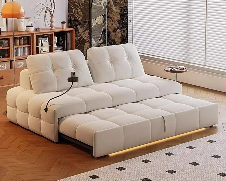 Ivanov Two Seater Sofa Bed, With Side Smart Phone Holder - Image 4