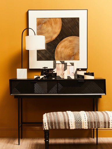 Jakara Black 2 Drawer Console Table - Image 13