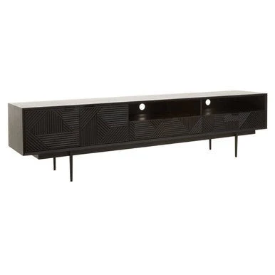 Jakara Black Finish Wooden Media Unit - Image 5