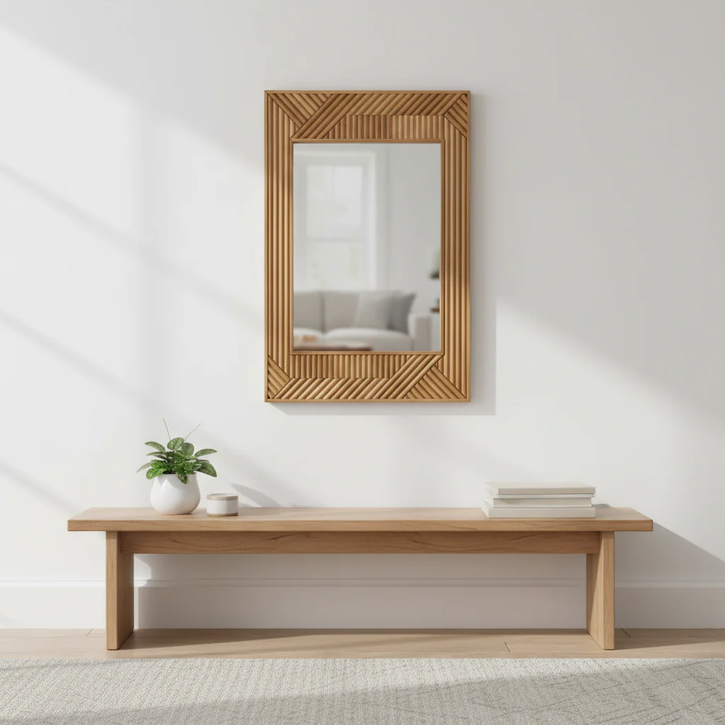 Jakara Natural Finish Wall Mirror - Image 3