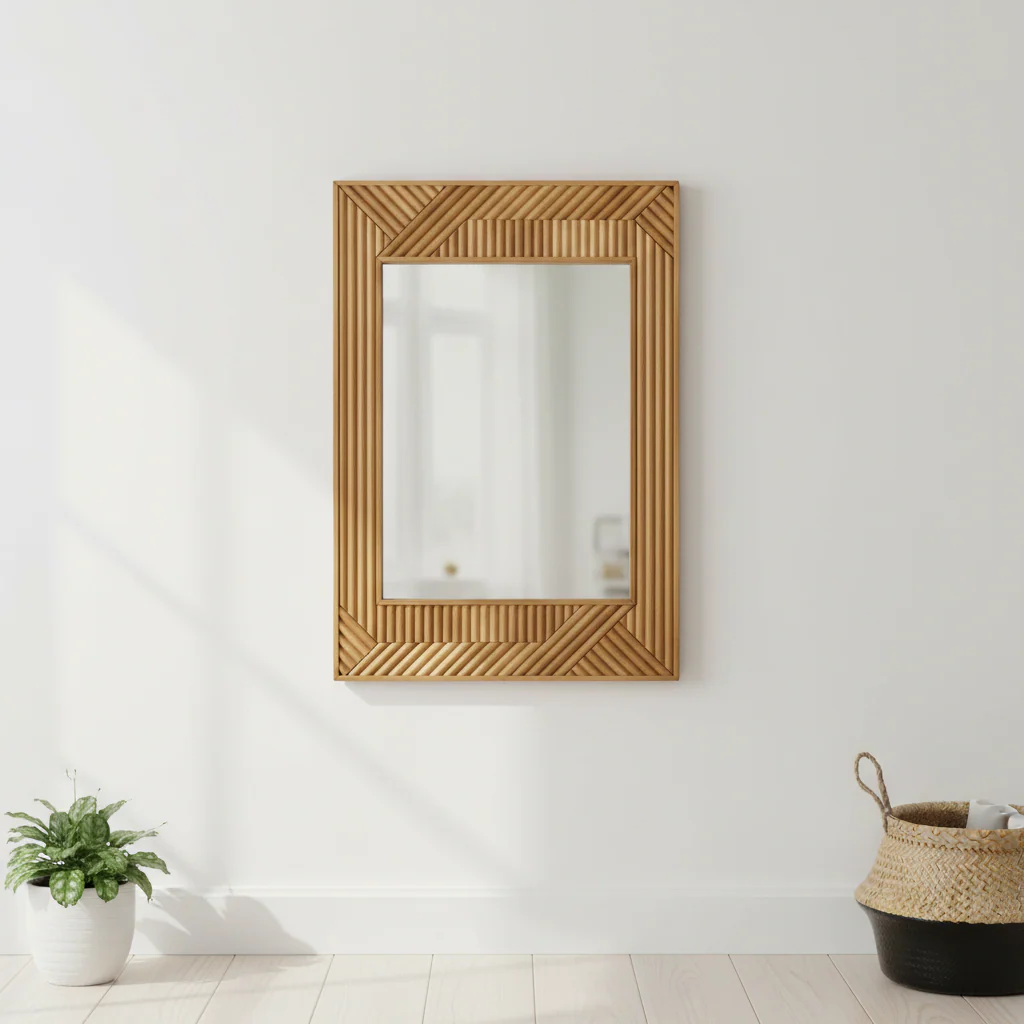 Jakara Natural Finish Wall Mirror - Image 4