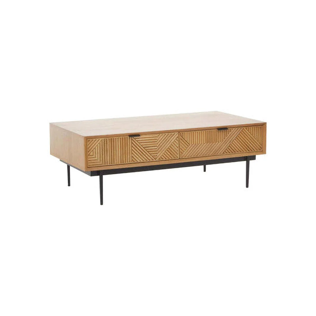 Jakara Natural Finish Wooden Coffee Table - Image 5