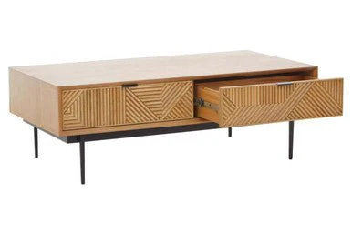 Jakara Natural Finish Wooden Coffee Table - Image 8
