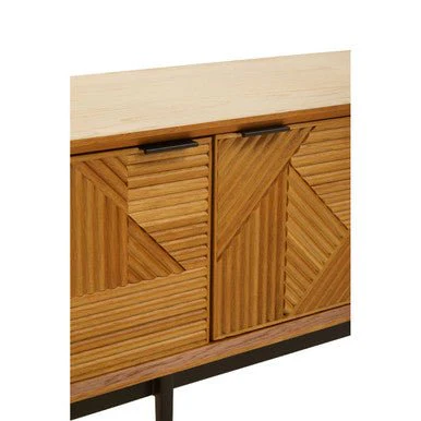 Jakara Natural Finish Wooden Media Unit - Image 9