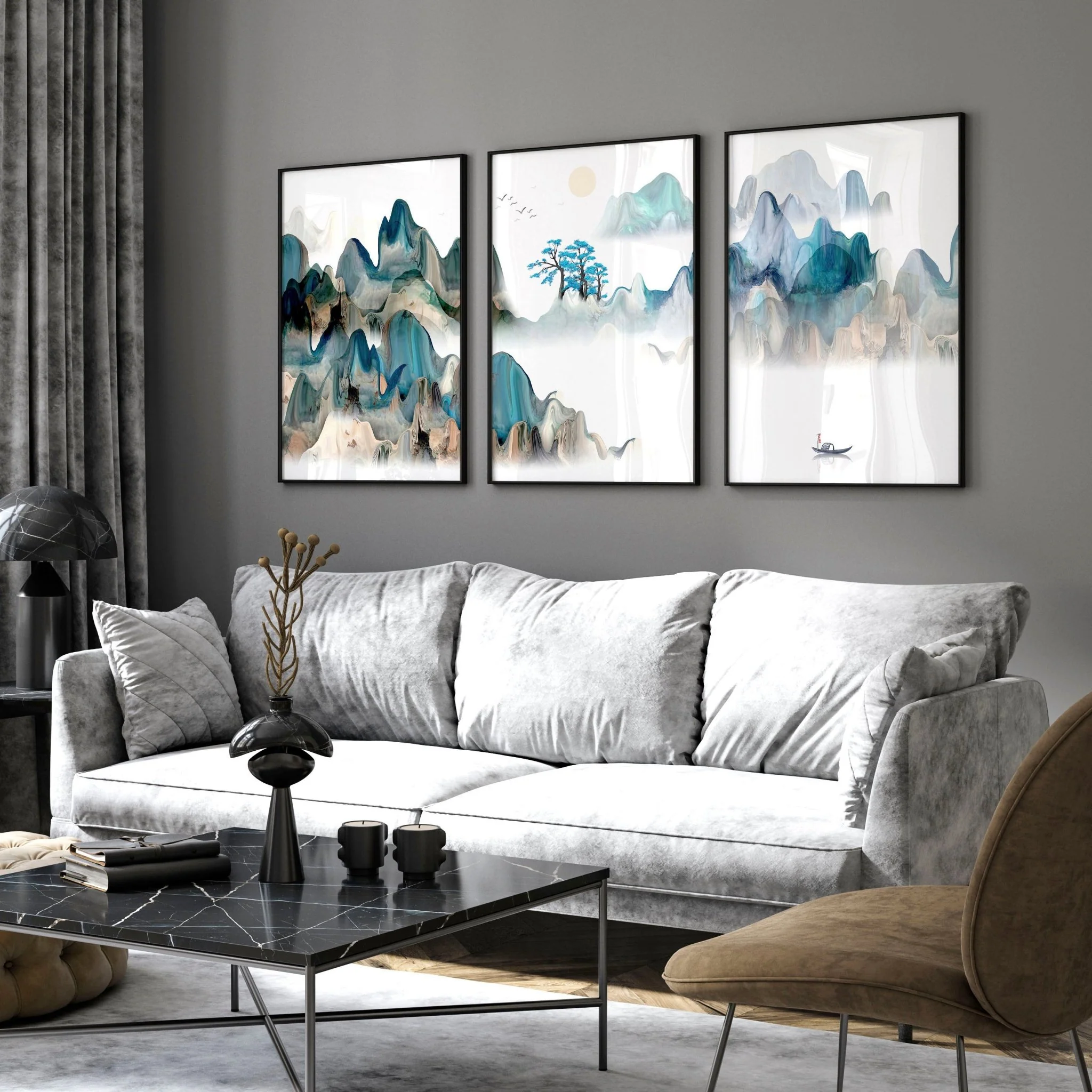 Japan art prints | set of 3 wall art prints for living room - Image 7