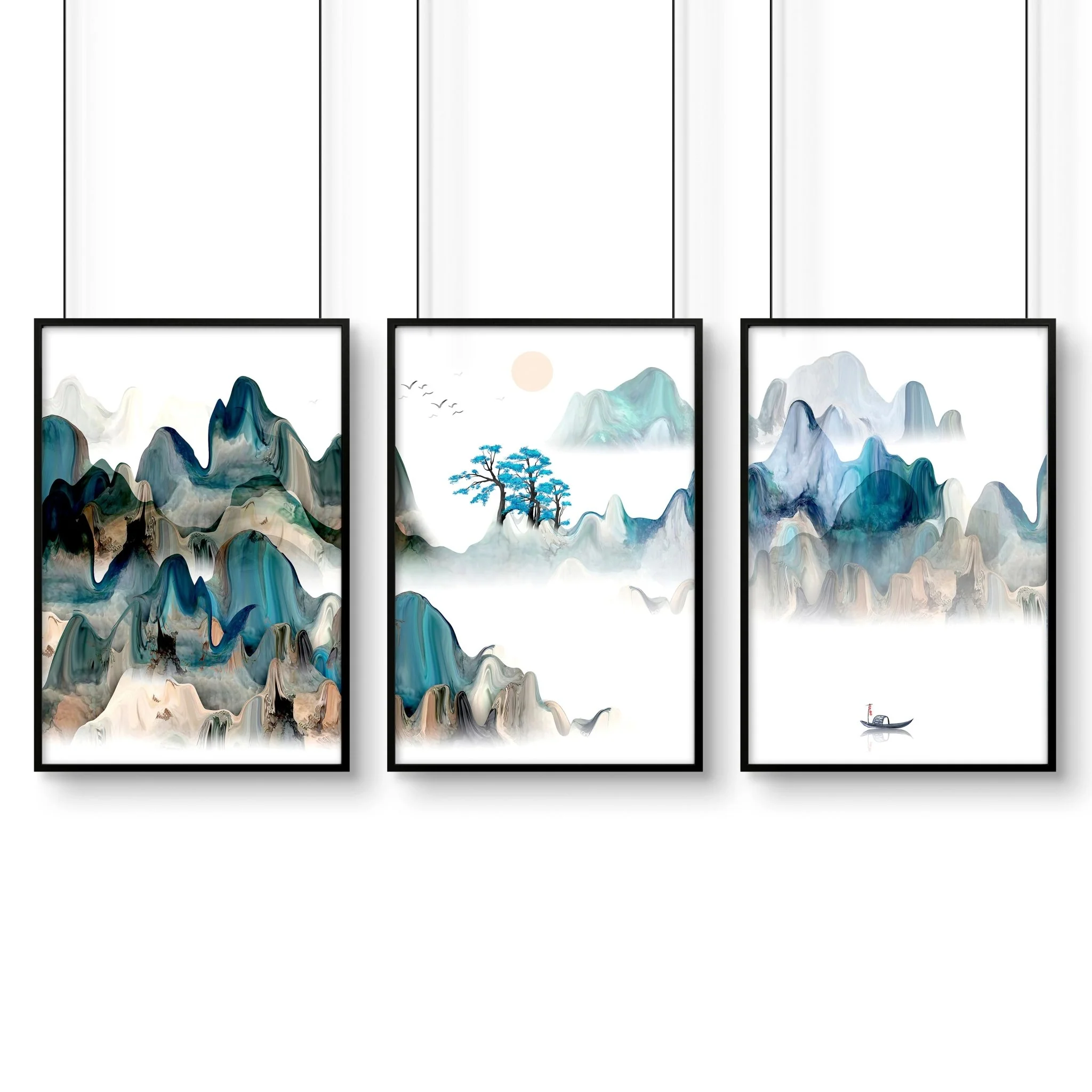 Japan art prints | set of 3 wall art prints for living room - Image 9