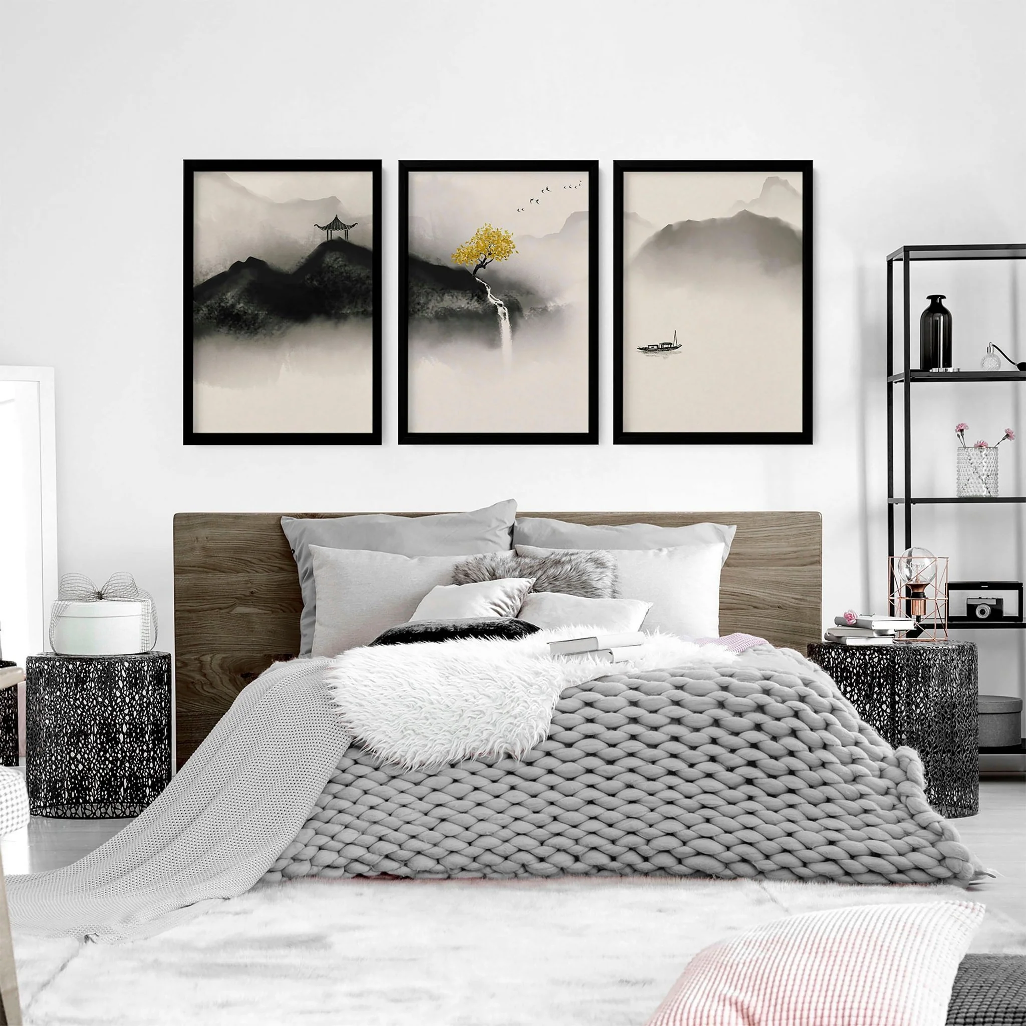 Japandi Art | set of 3 Bedroom wall art - Image 2