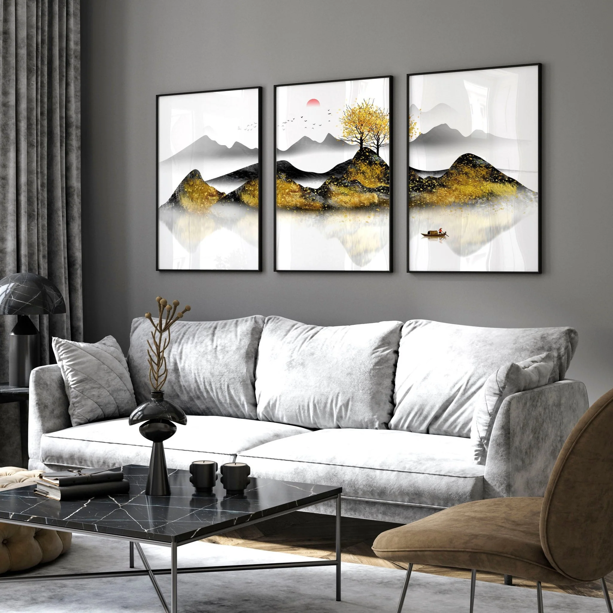 Japandi wall art | set of 3 framed wall art - Image 6