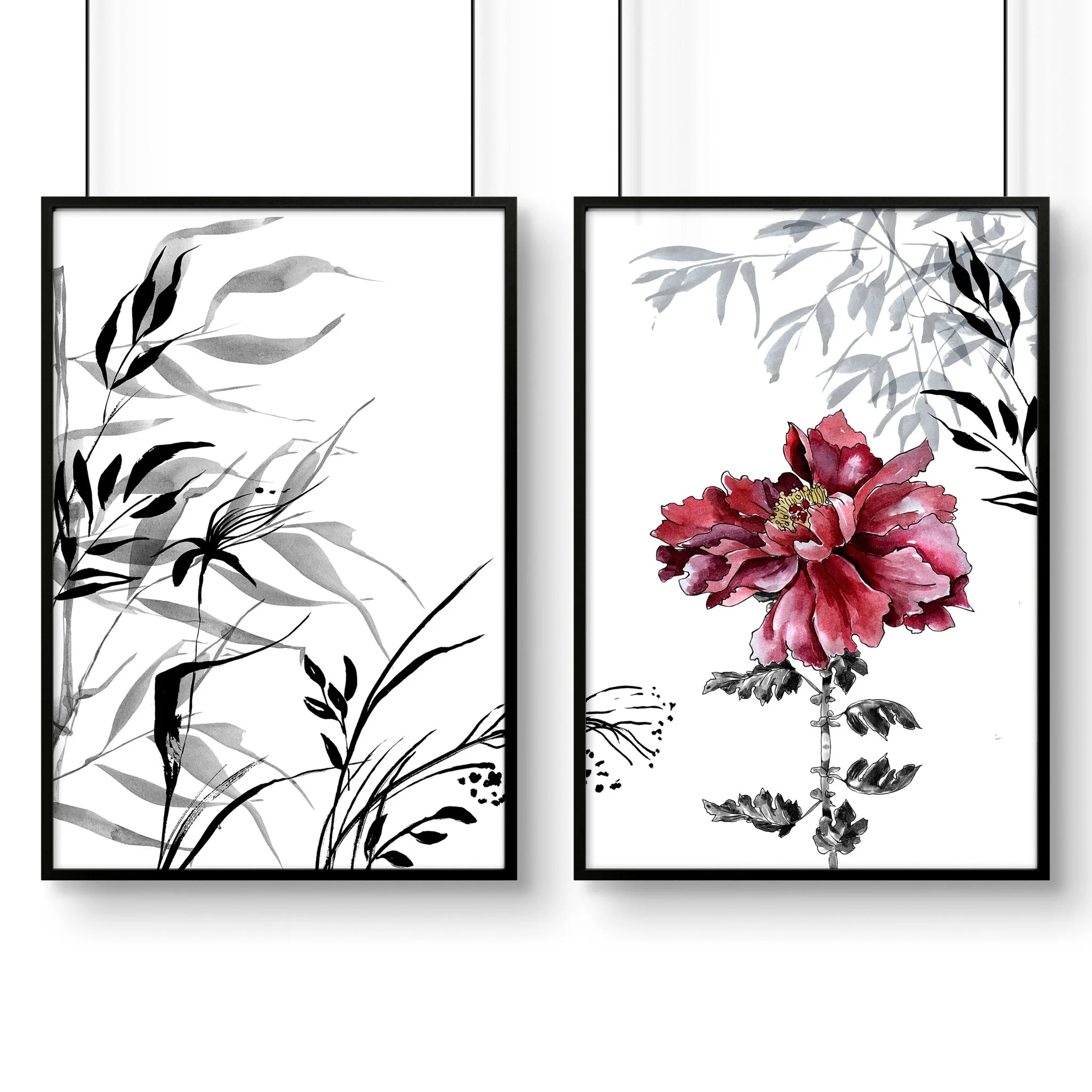 Art decor for walls | set of 2 Japanese wall art prints for bedroom - Image 8