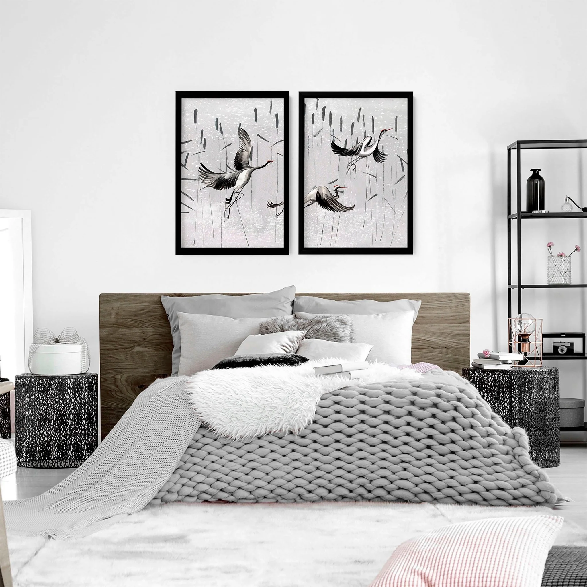Art for bedrooms | set of 2 Japanese wall art prints - Image 2