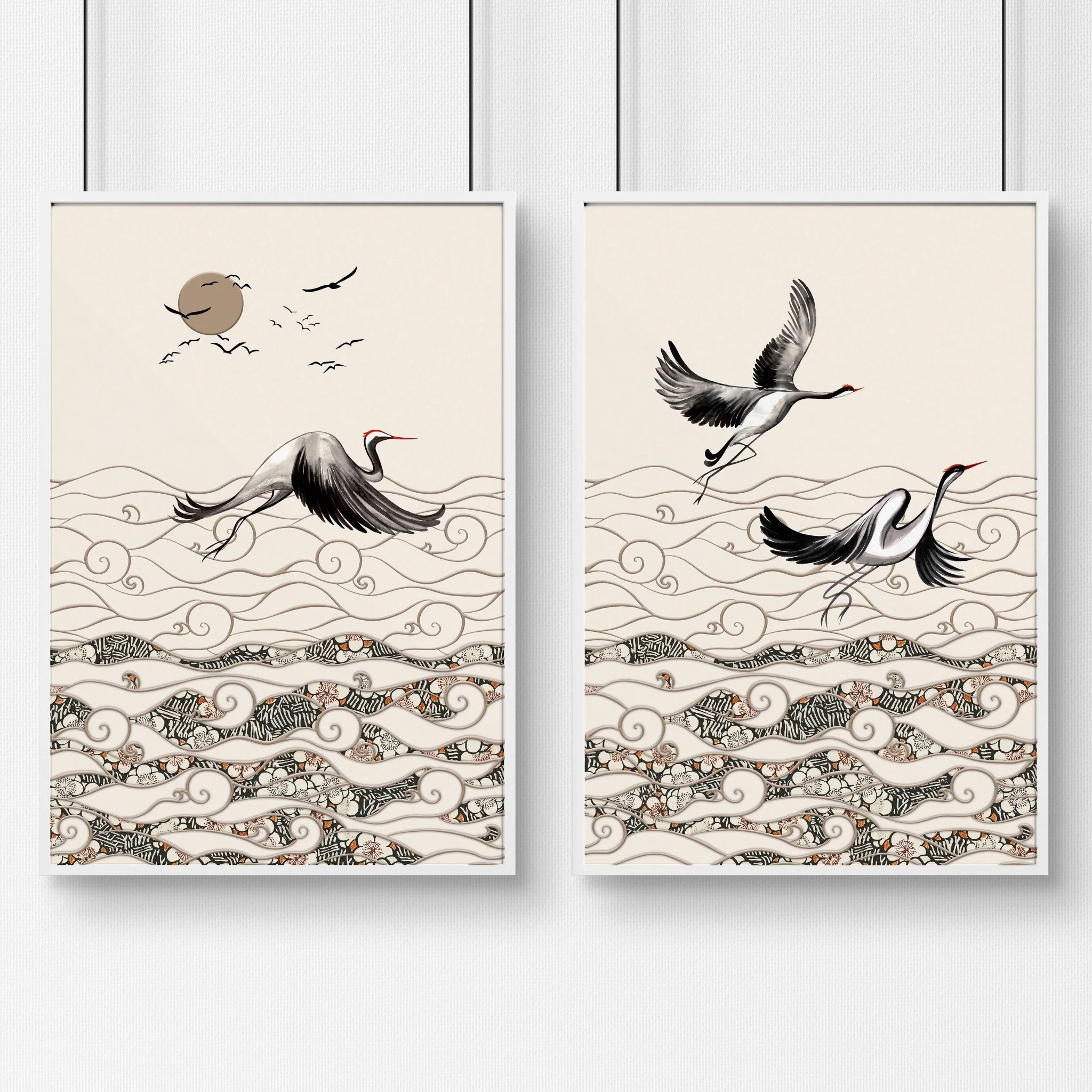 Japanese art print | Set of 2 wall art prints for living room - Image 10