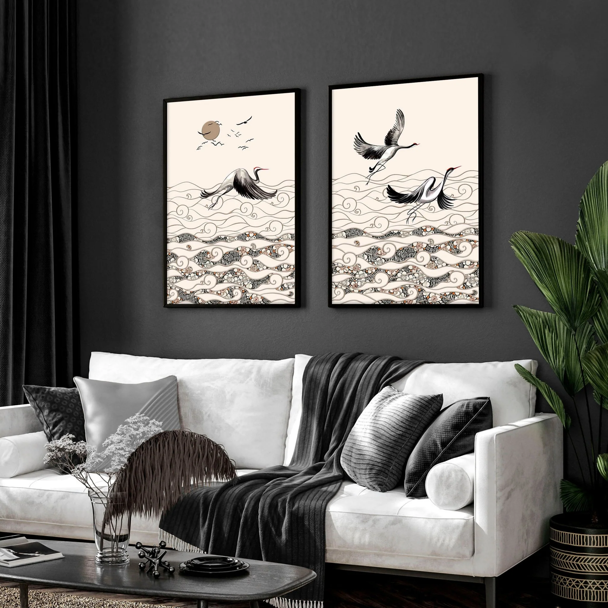 Japanese art print | Set of 2 wall art prints for living room - Image 5