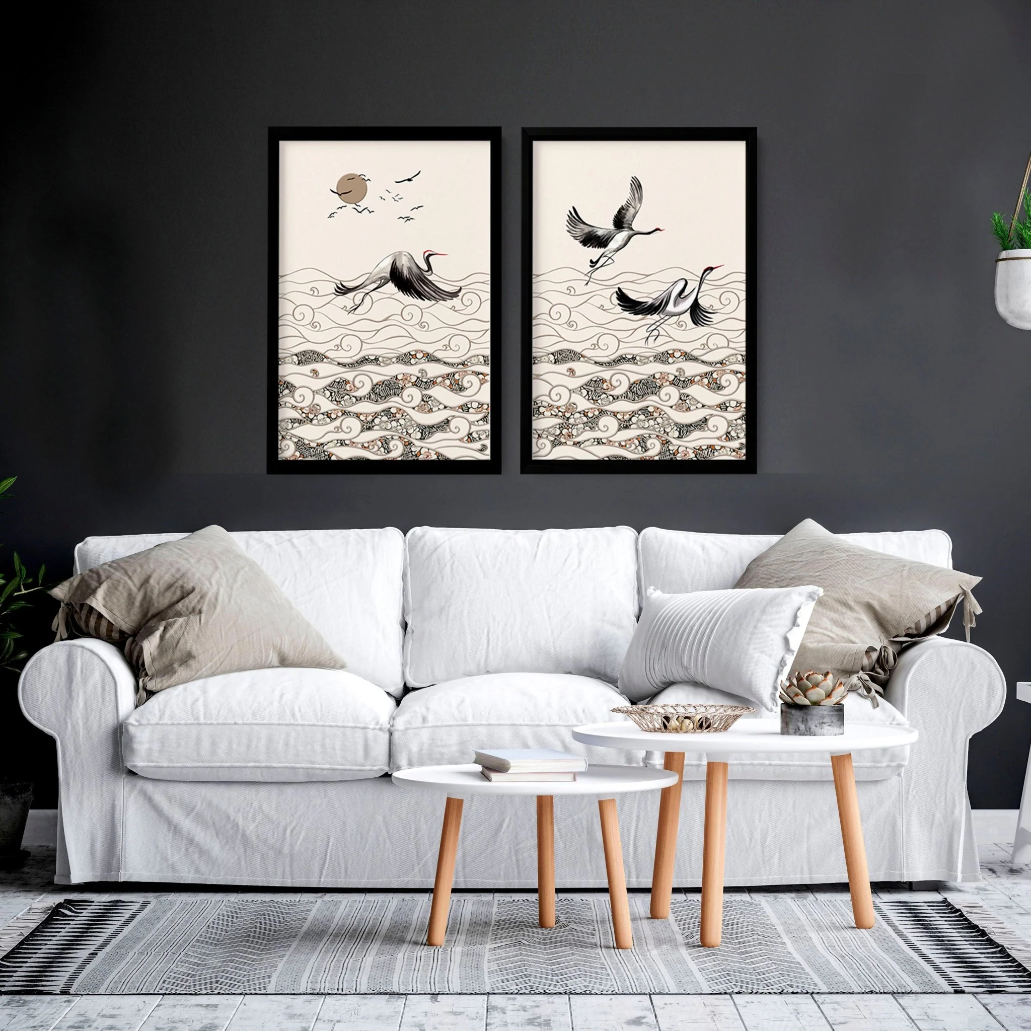 Japanese art print | Set of 2 wall art prints for living room - Image 6