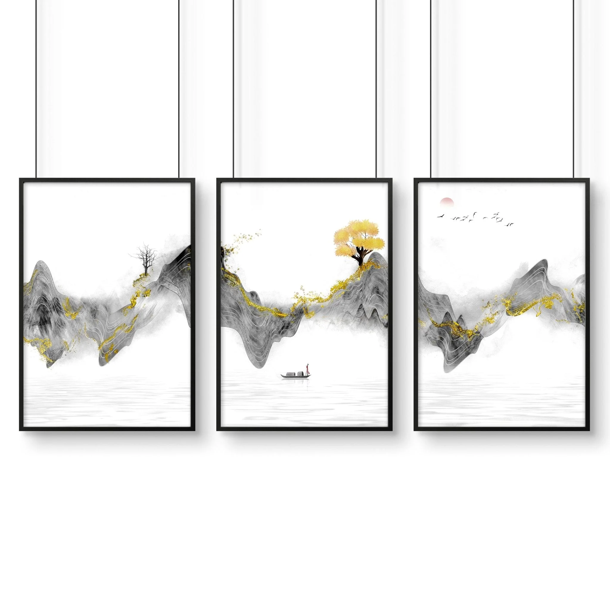 Japanese art prints | set of 3 framed wall art - Image 10