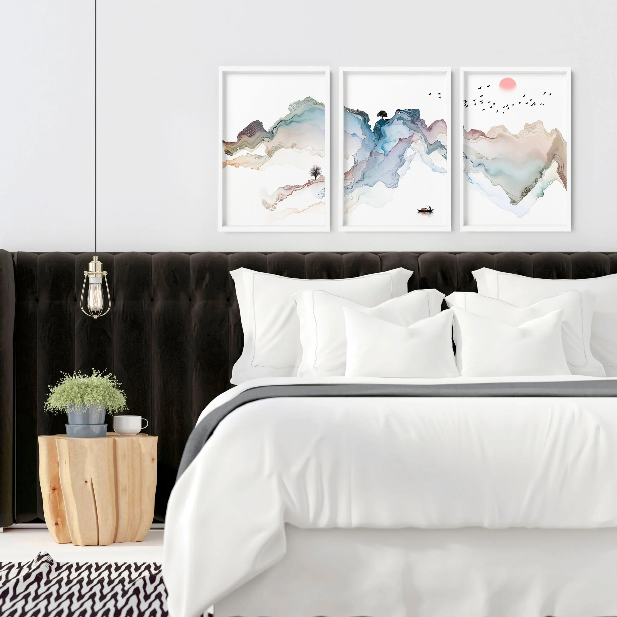 Japanese bedroom decor | set of 3 wall art prints - Image 2