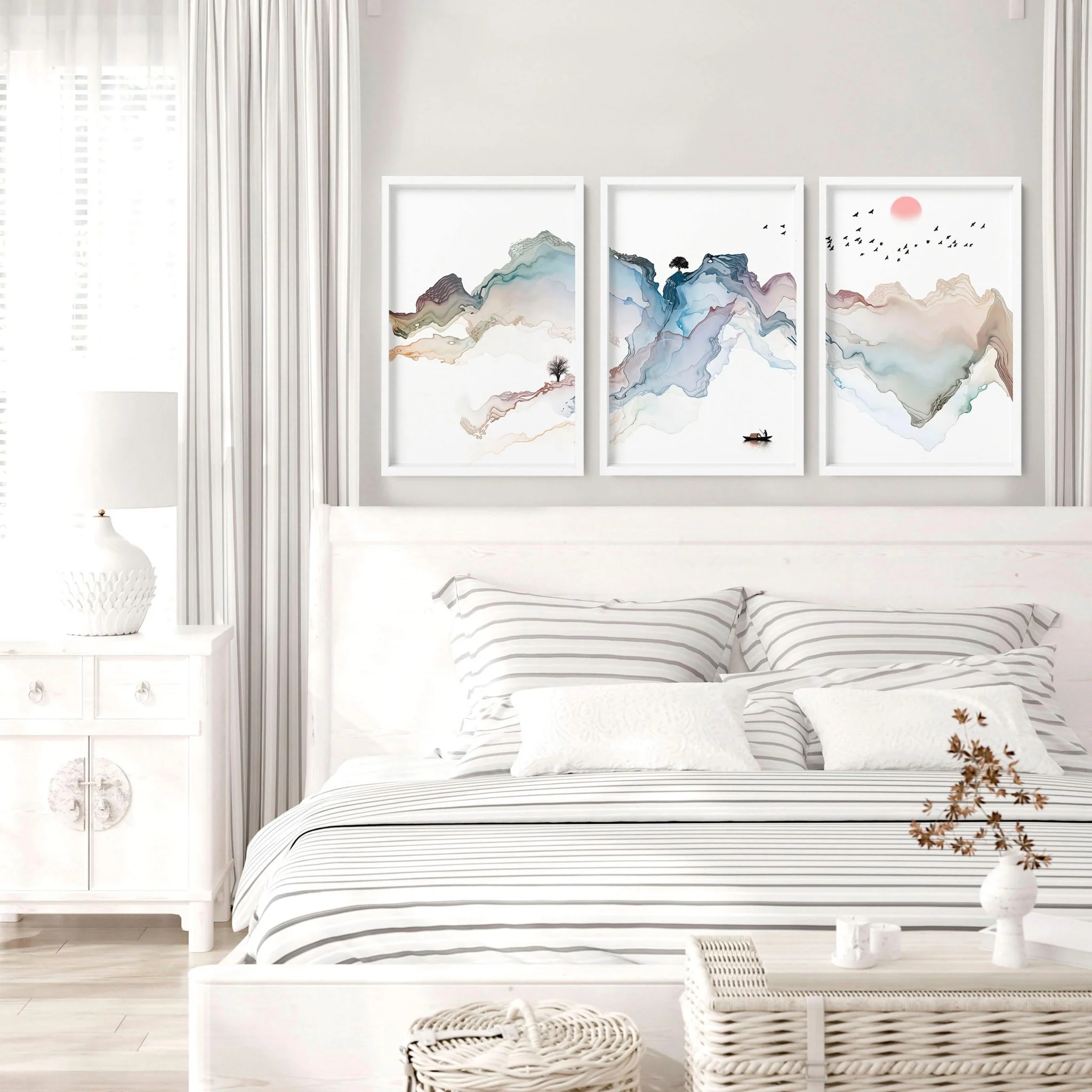 Japanese bedroom decor | set of 3 wall art prints - Image 3
