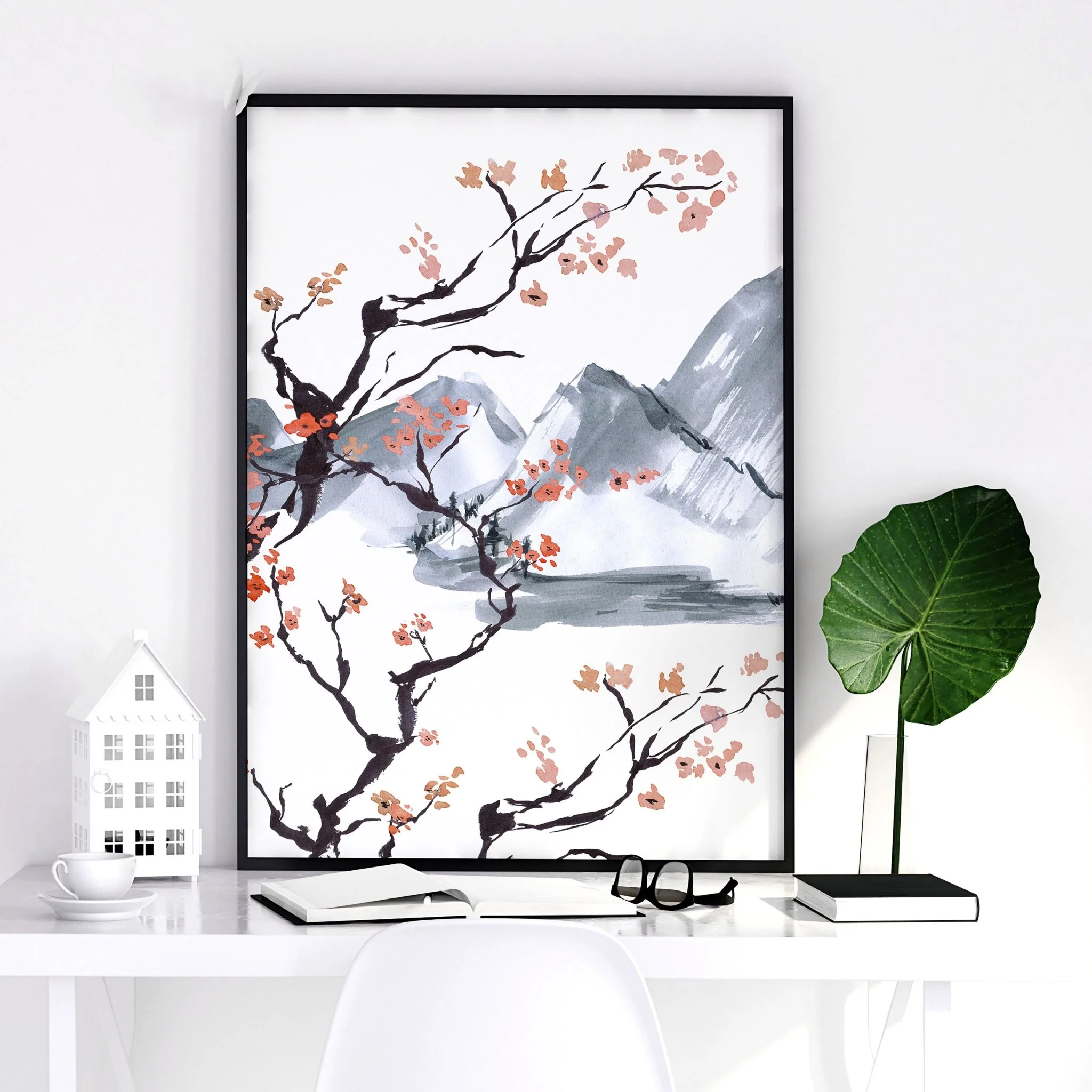 Japanese Cherry Blossom Art | set of 3 wall art prints - Image 4