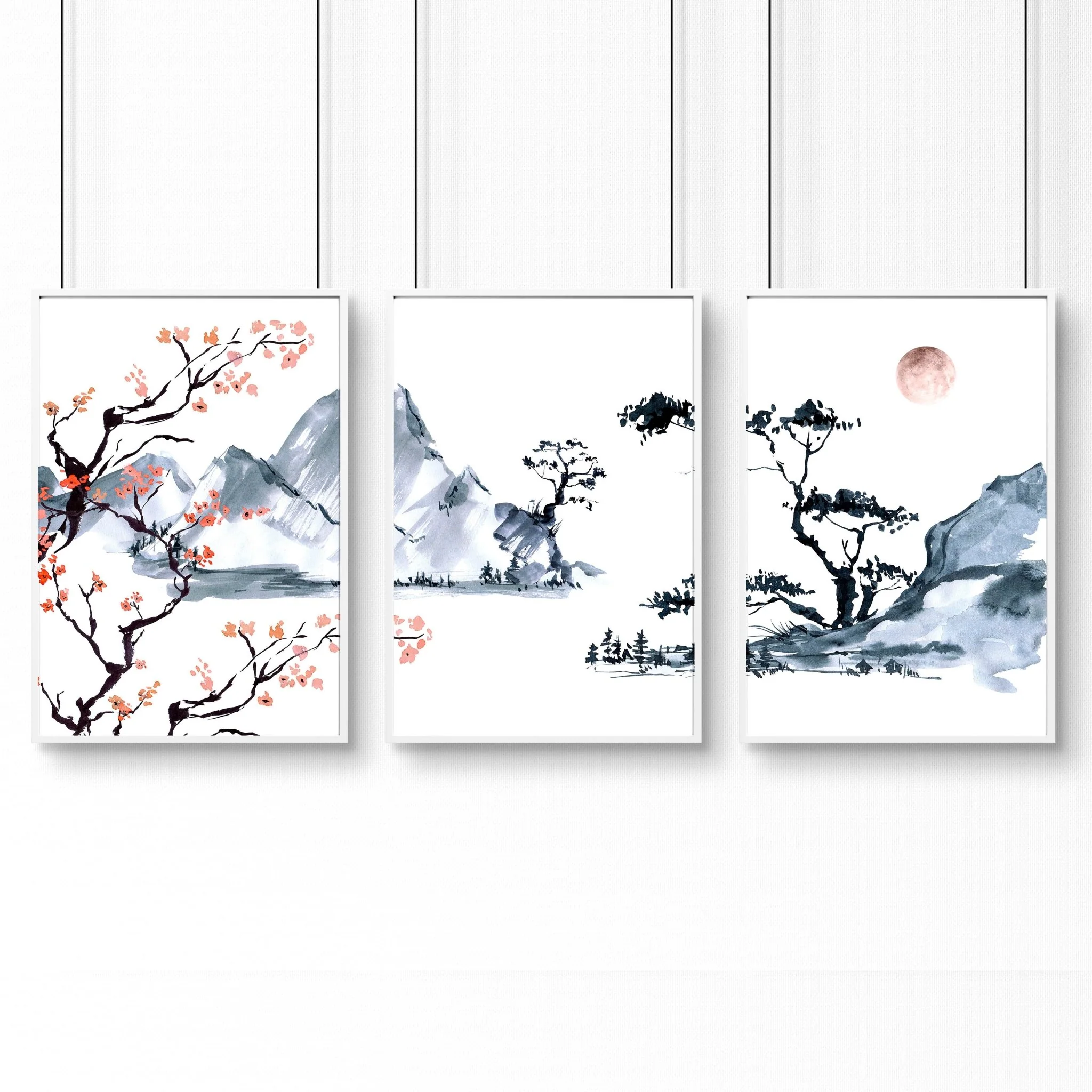 Japanese Cherry Blossom Art | set of 3 wall art prints - Image 9