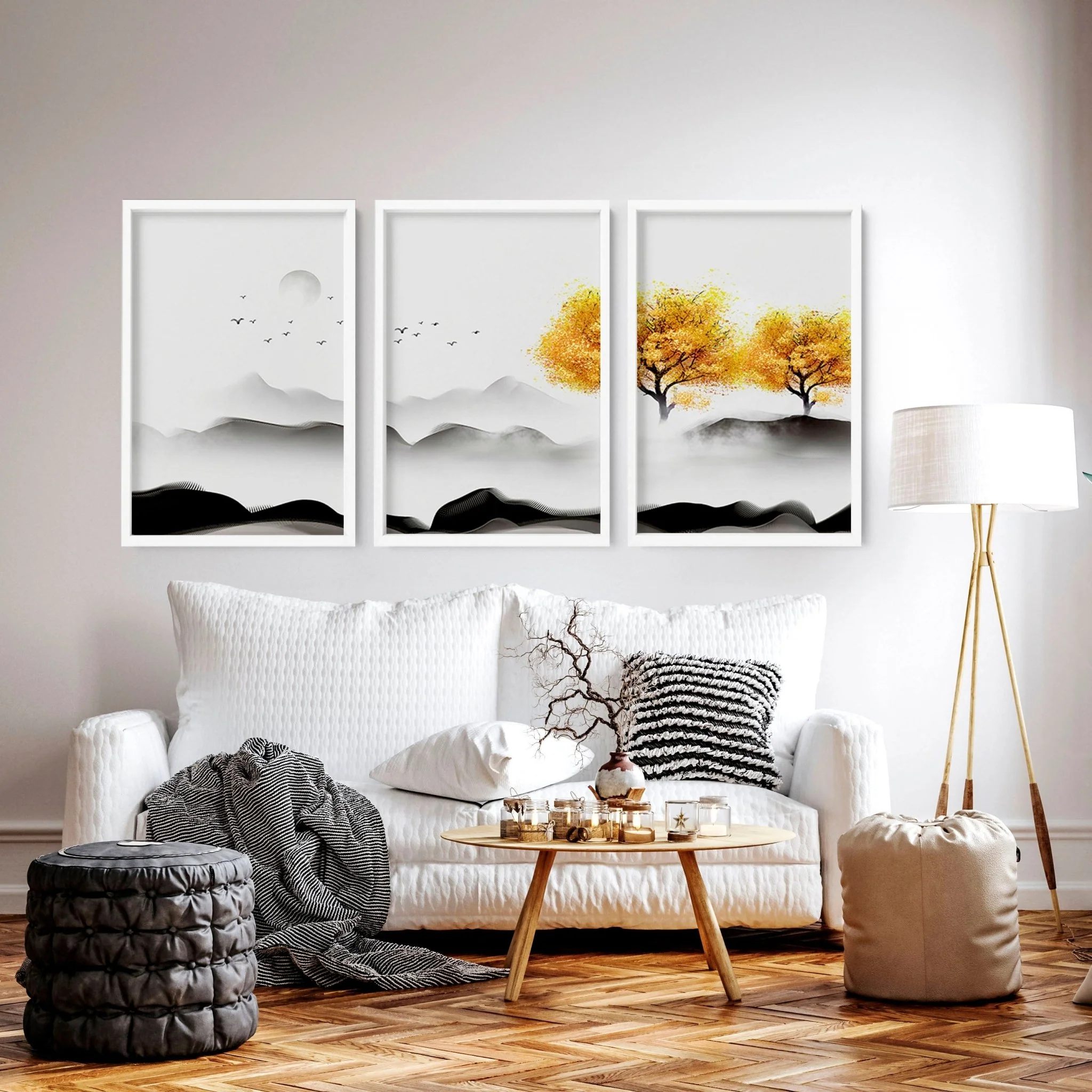 Japanese decor art prints | set of 3 framed wall art - Image 2