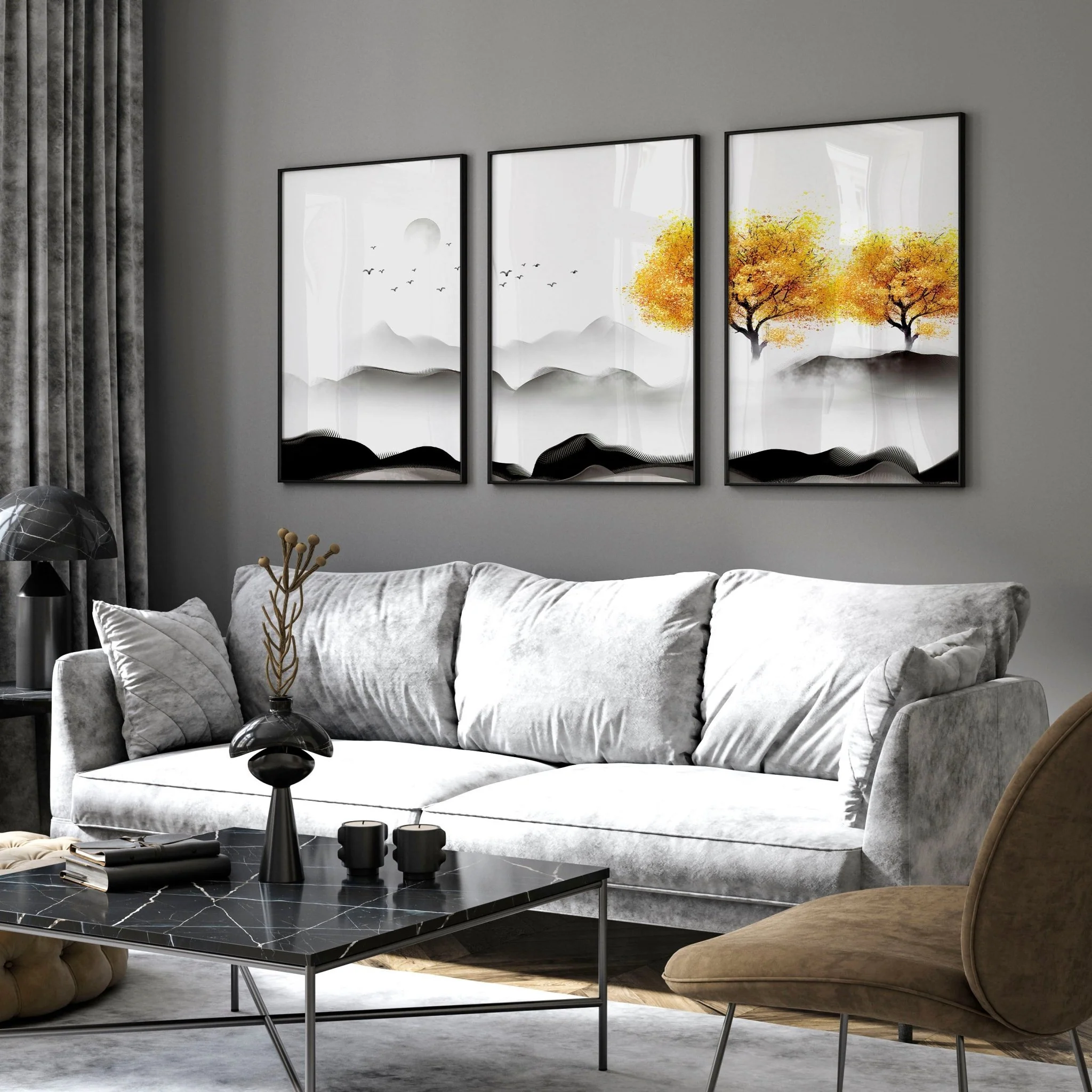 Japanese decor art prints | set of 3 framed wall art - Image 7