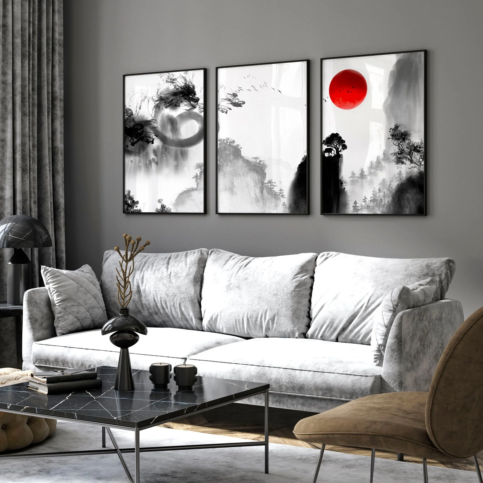 Japanese dragons art | set of 3 wall art prints - Image 8