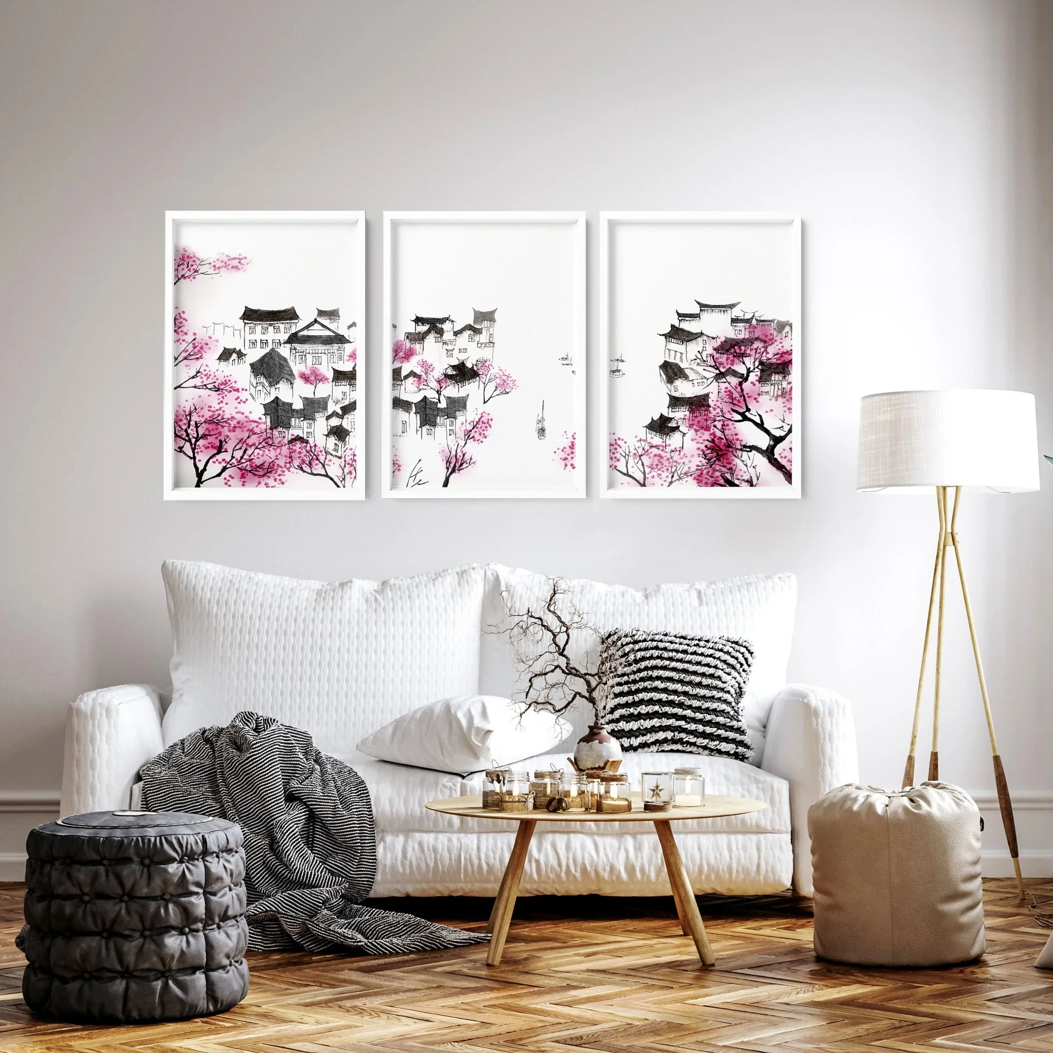 Japanese Flower Art | Set of 3 wall art prints - Image 3